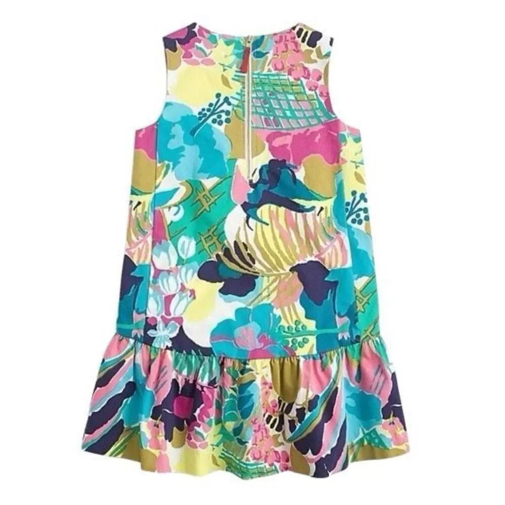Crewcuts Multicolored Drop Waist Dress Size 14 Girls